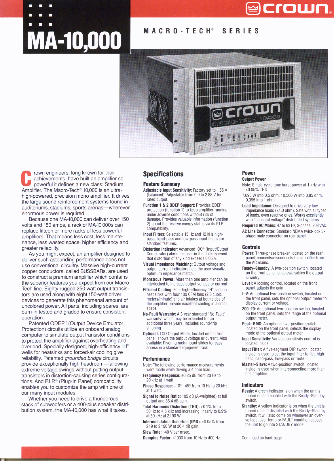 Crown MA-10000 Brochure