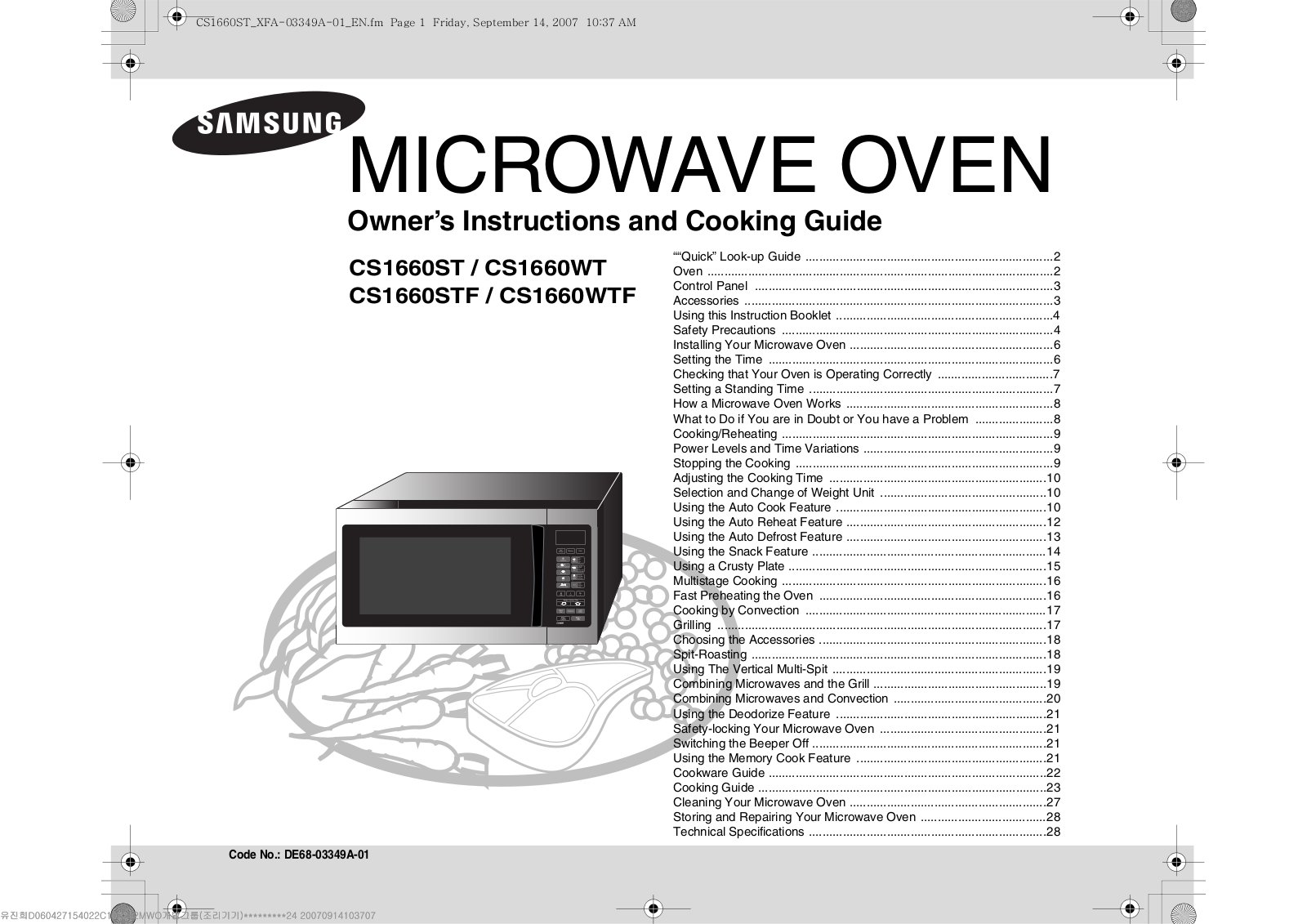 Samsung CS-1660WT, CS-1660ST User Manual