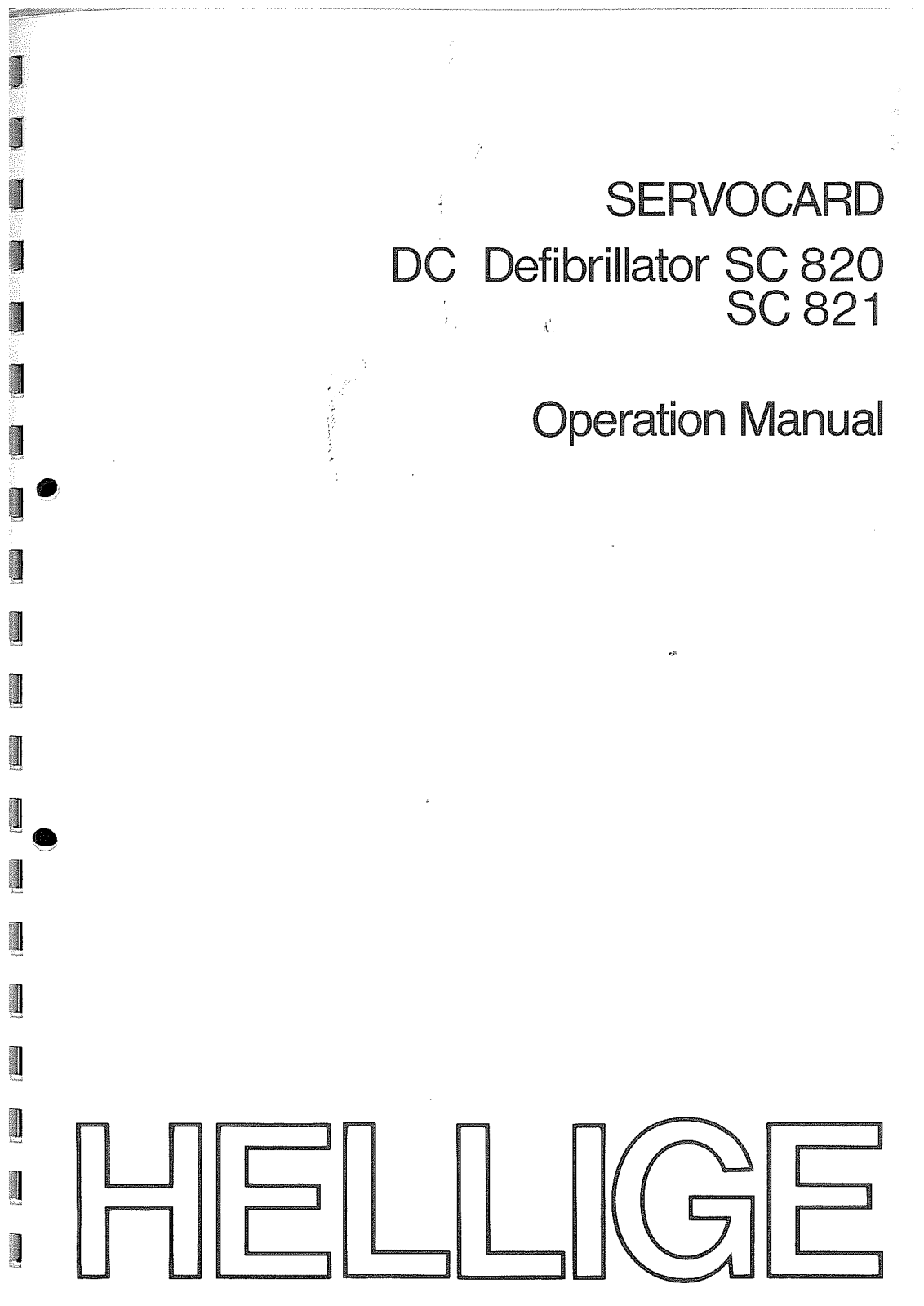 HELLIGE SC 820, SC 821 User manual - ManualMachine.com