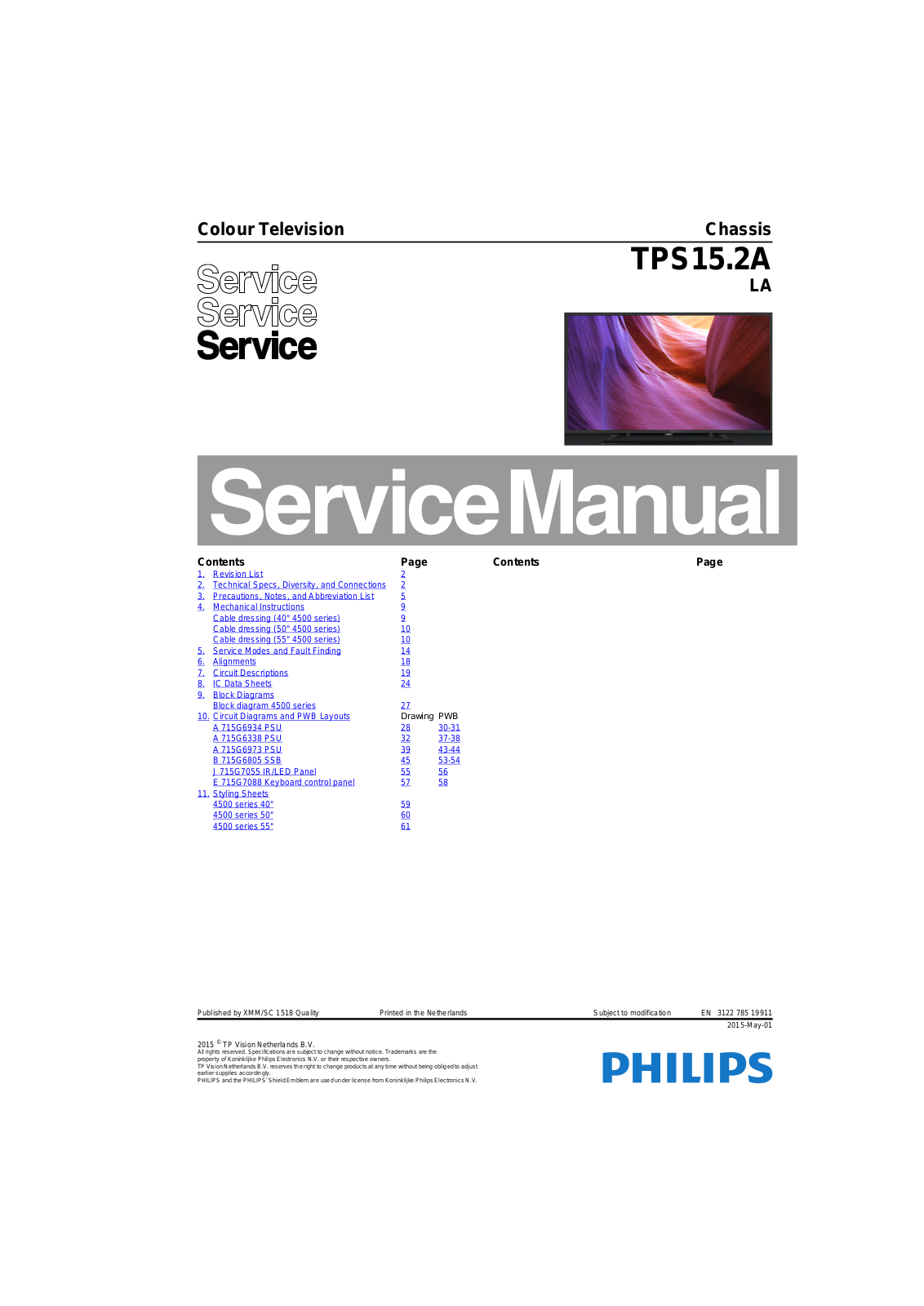 Philips 40PFA4500 Schematic