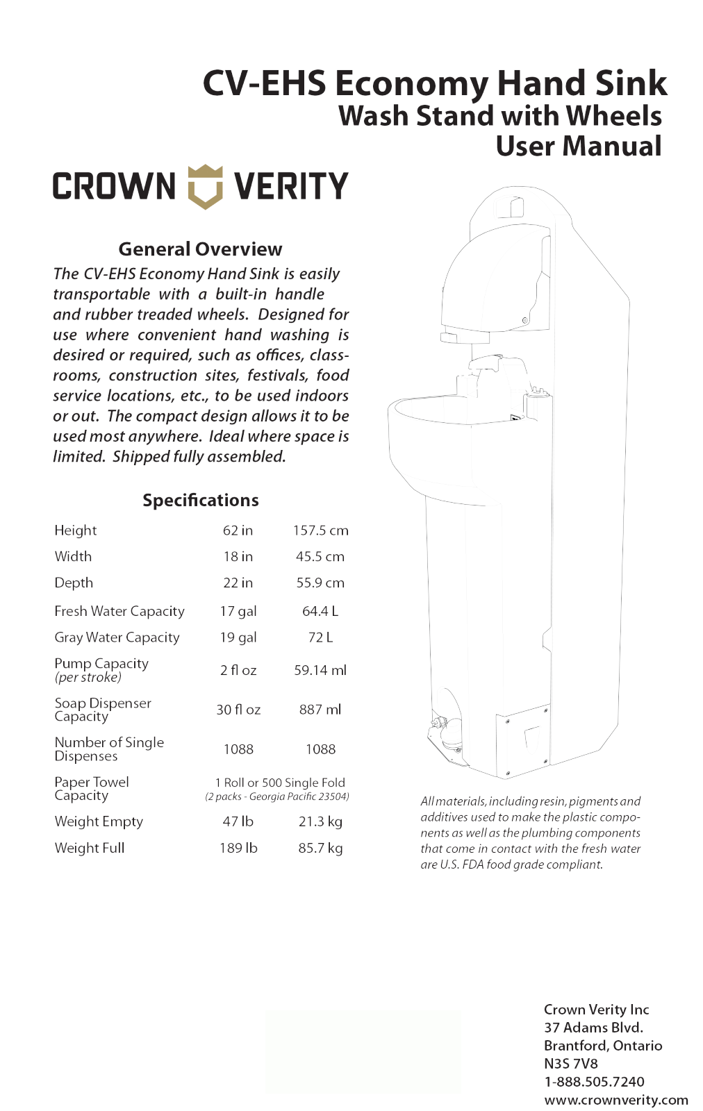 Crown Verity EHS Service Manual