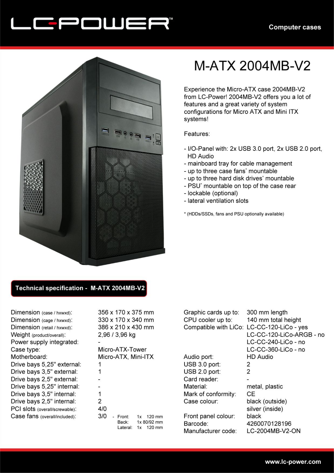 LC-Power LC-2004MB-V2-ON User Manual