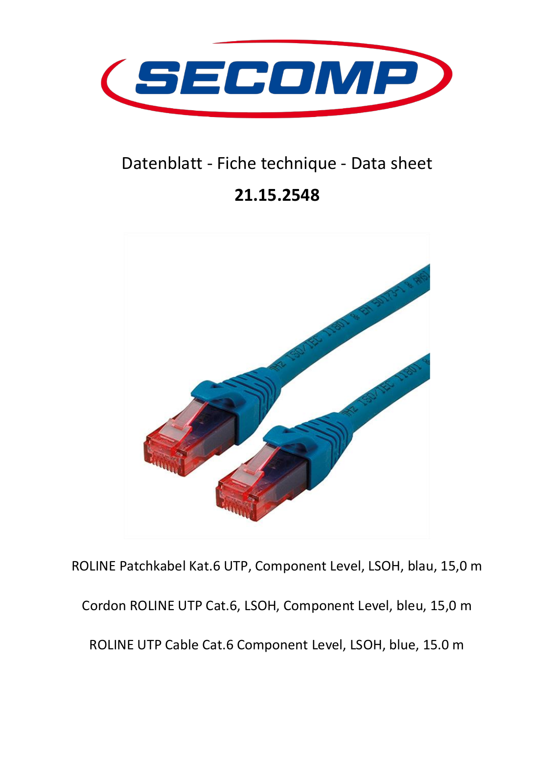 Roline 21.15.2548 User Manual