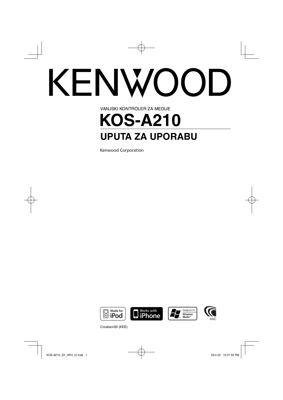 Kenwood KOS-A210 User Manual