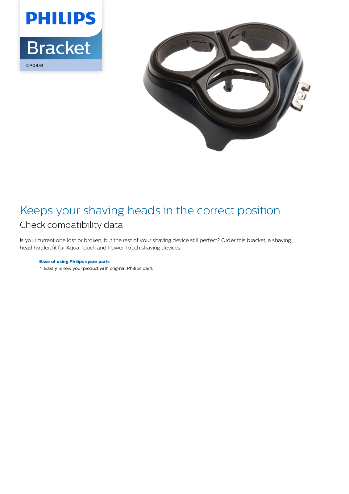 Philips CP0834/01 leaflet - ManualMachine.com