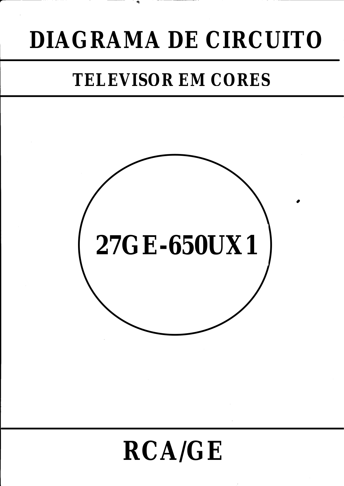 RCA 27GE-650UX1 Schematic