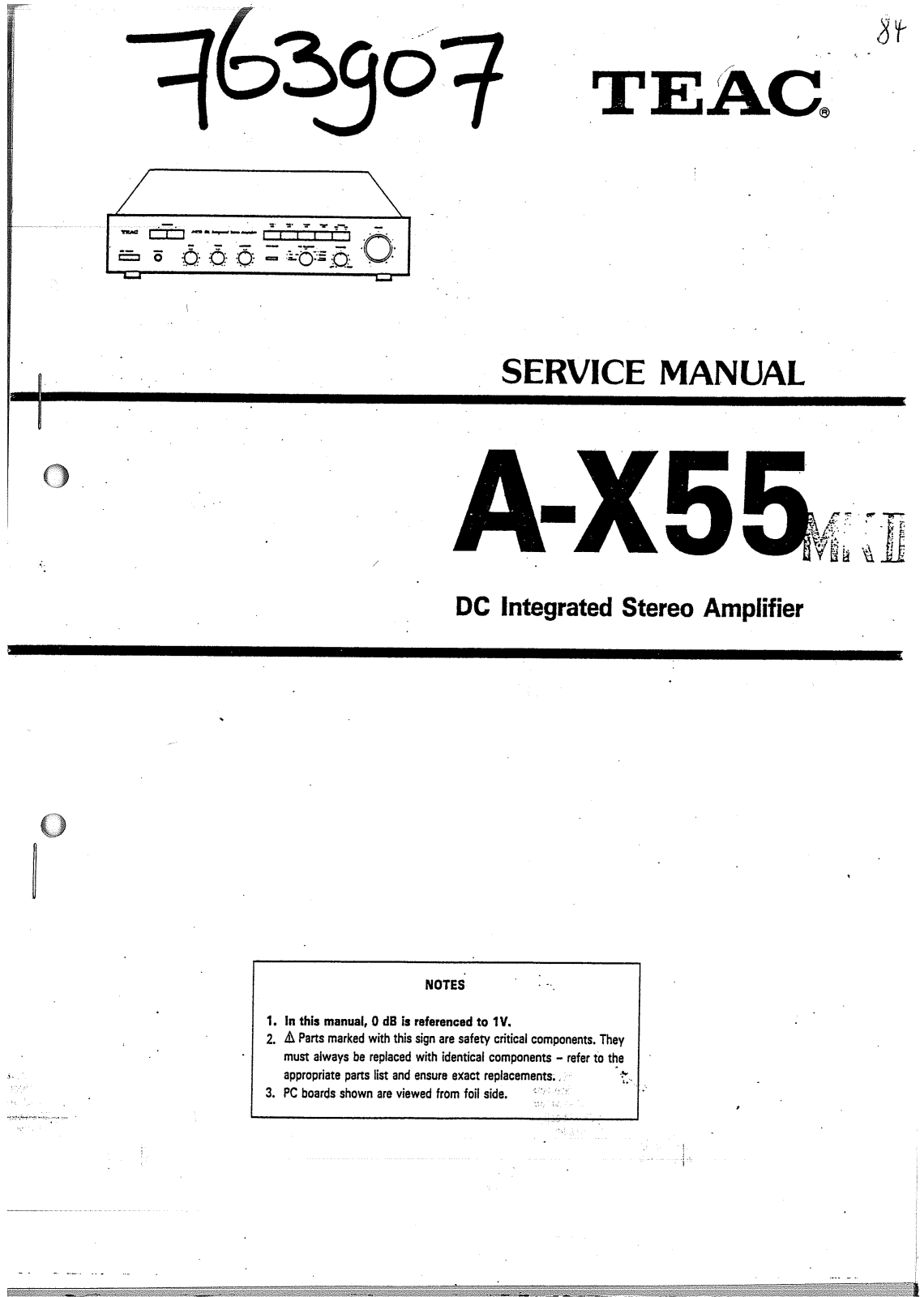 TEAC AX-55 Service manual