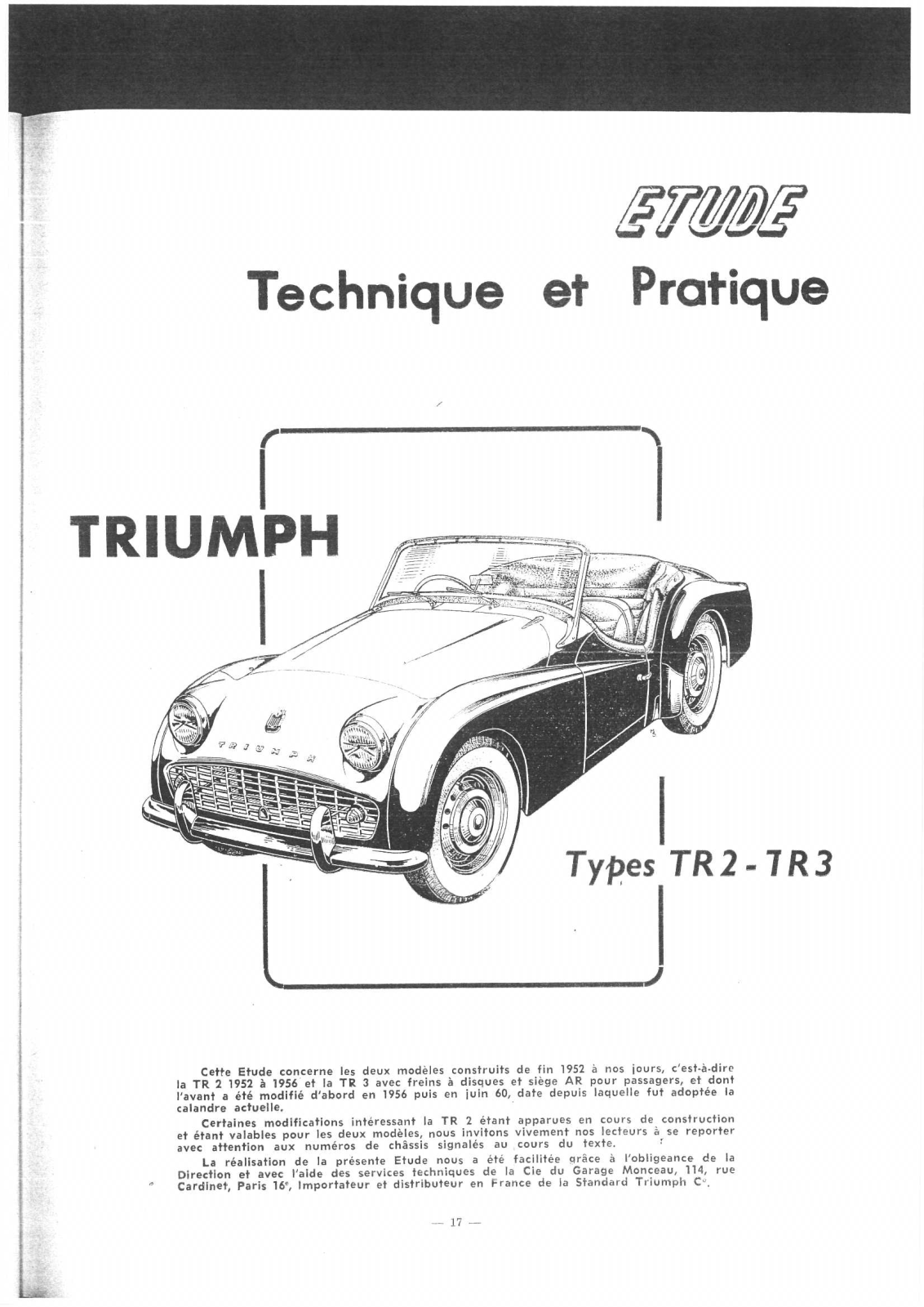 TRIUMPH TR3 User Manual