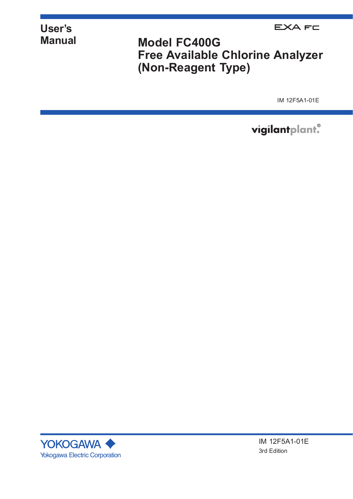 YOKOGAWA FC400G User Guide