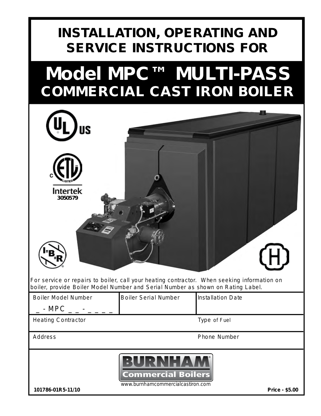 Burnham MPC User Manual