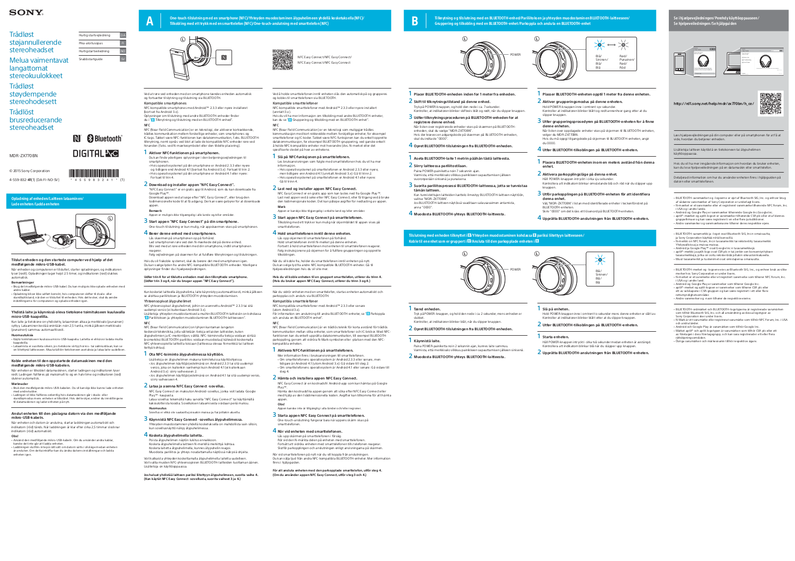 Sony MDR-ZX770BN User manual