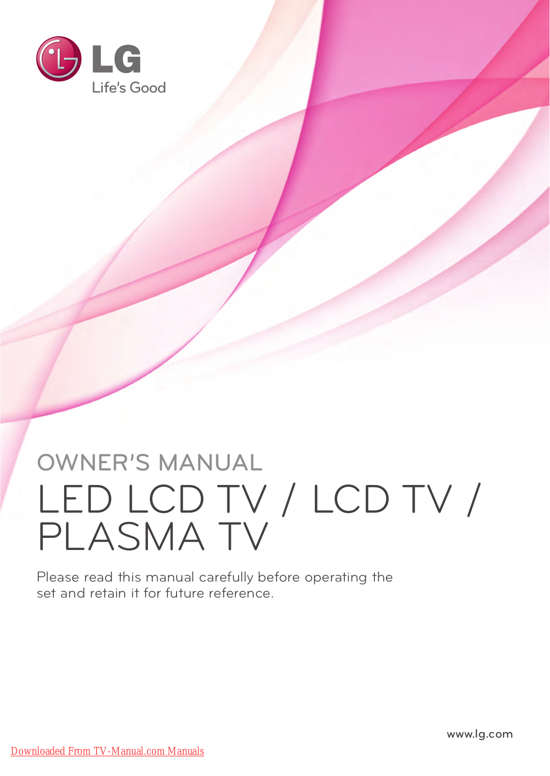 LG Electronics 50PZ75, 50PZ57, 50PZ95, 60PZ57, 60PZ75 User Manual