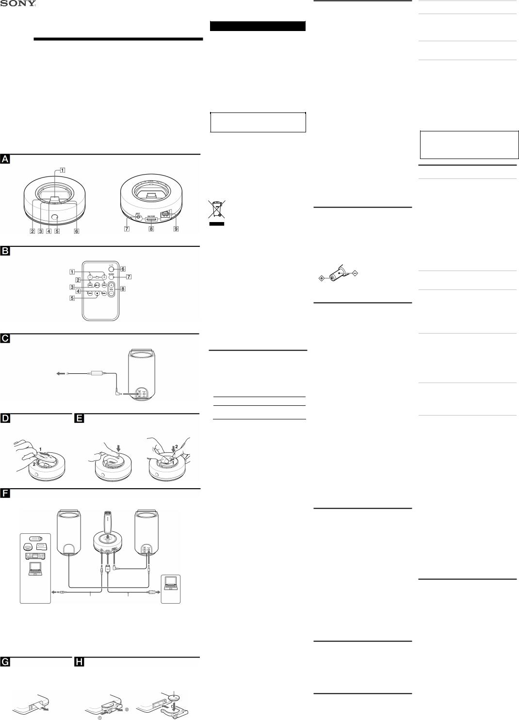 Sony SRS-NWZ10 User Manual