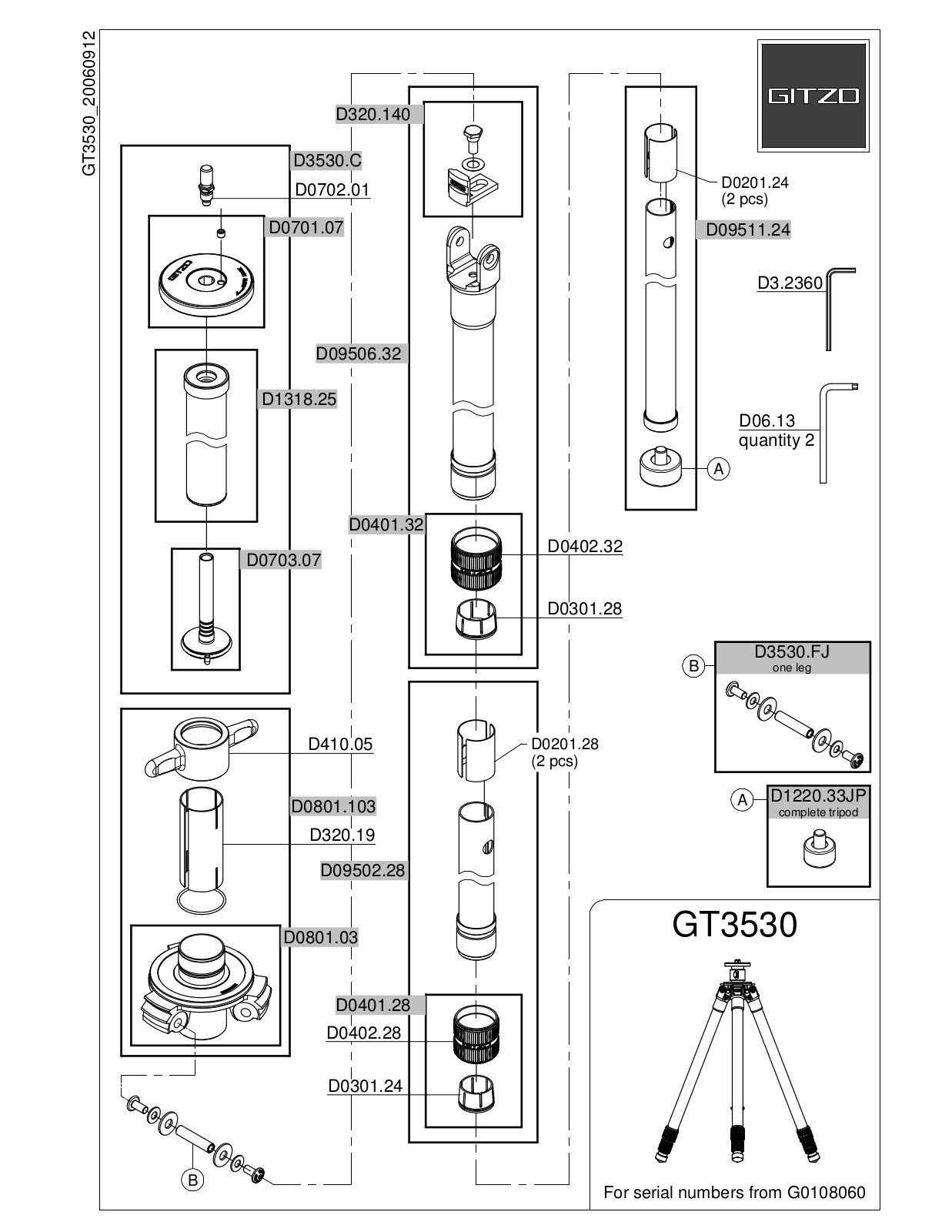 Gitzo GT3530 User Manual