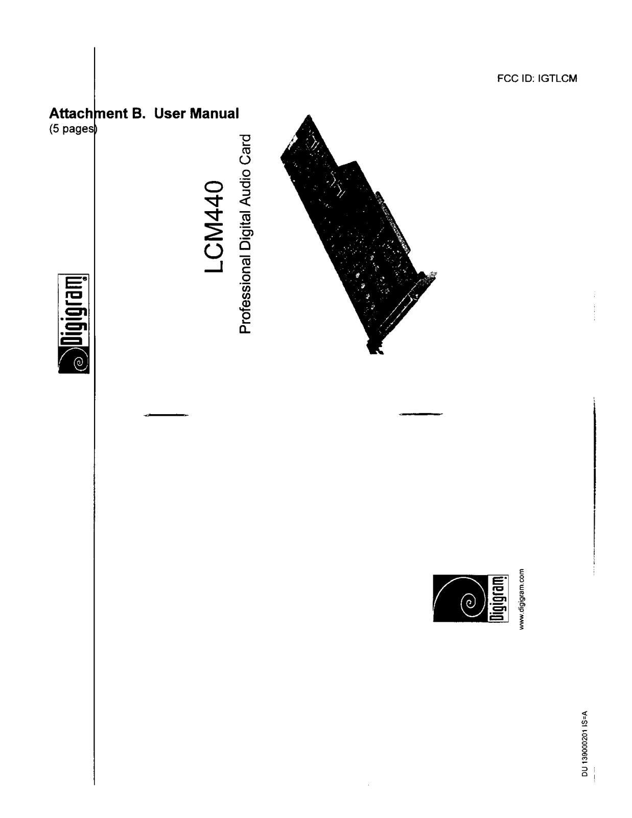 Digigram LCM Users Manual