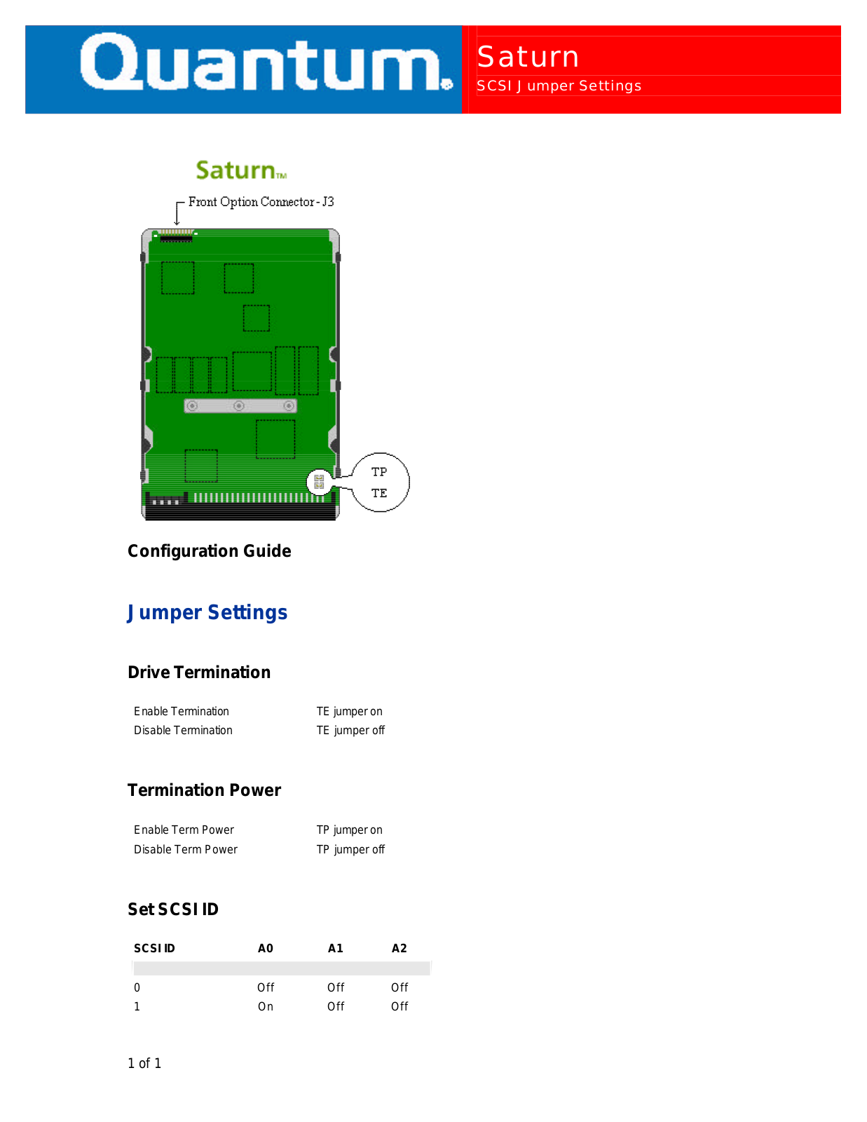 Seagate SATURN User Manual