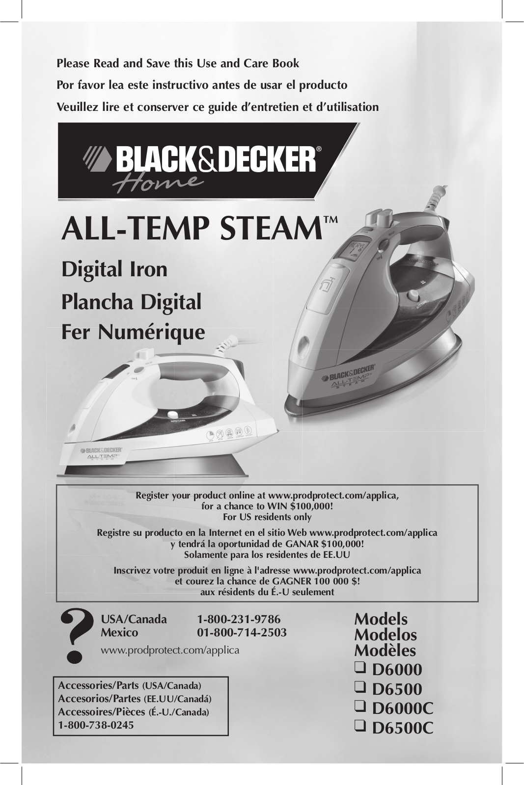 Black & Decker D6000, D6500, D6000C, D6500C User Manual