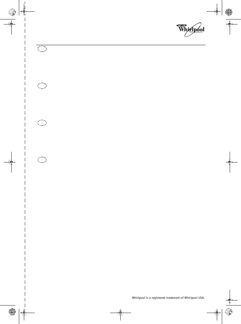 Whirlpool AKR 801 IX INSTRUCTION FOR USE