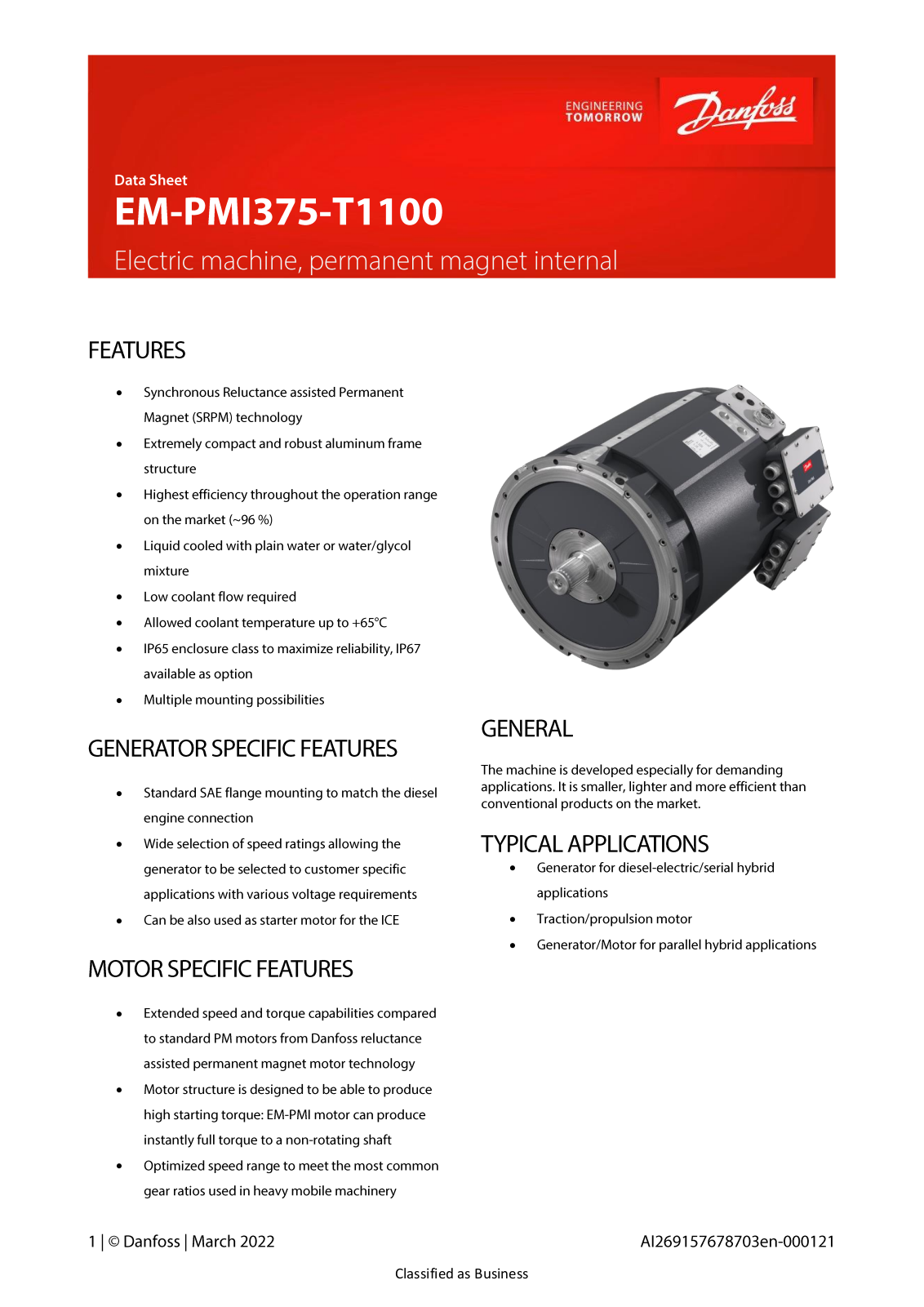 Danfoss EM-PMI375-T1100 Data sheet