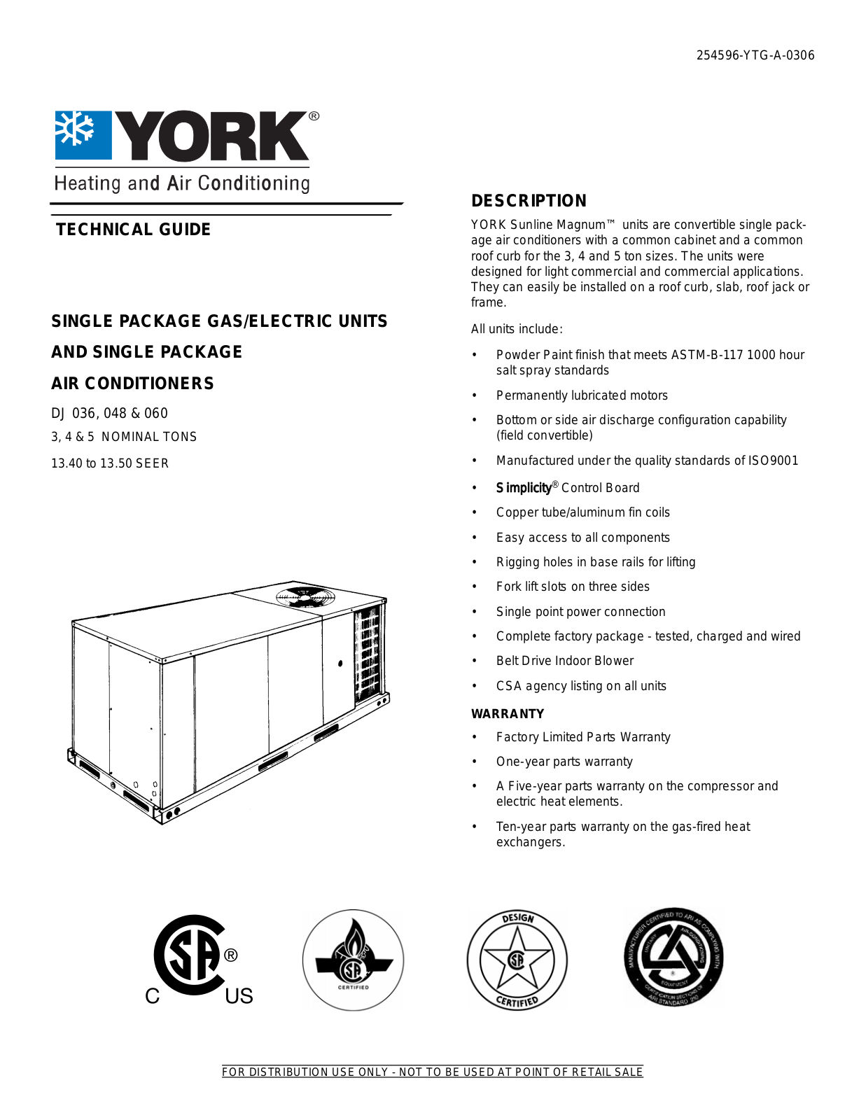 York DJ 048 User Manual