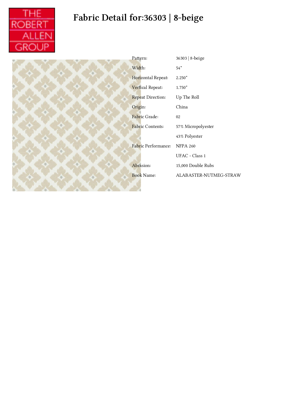 Duralee CRAL5557 Specifications - ManualMachine.com
