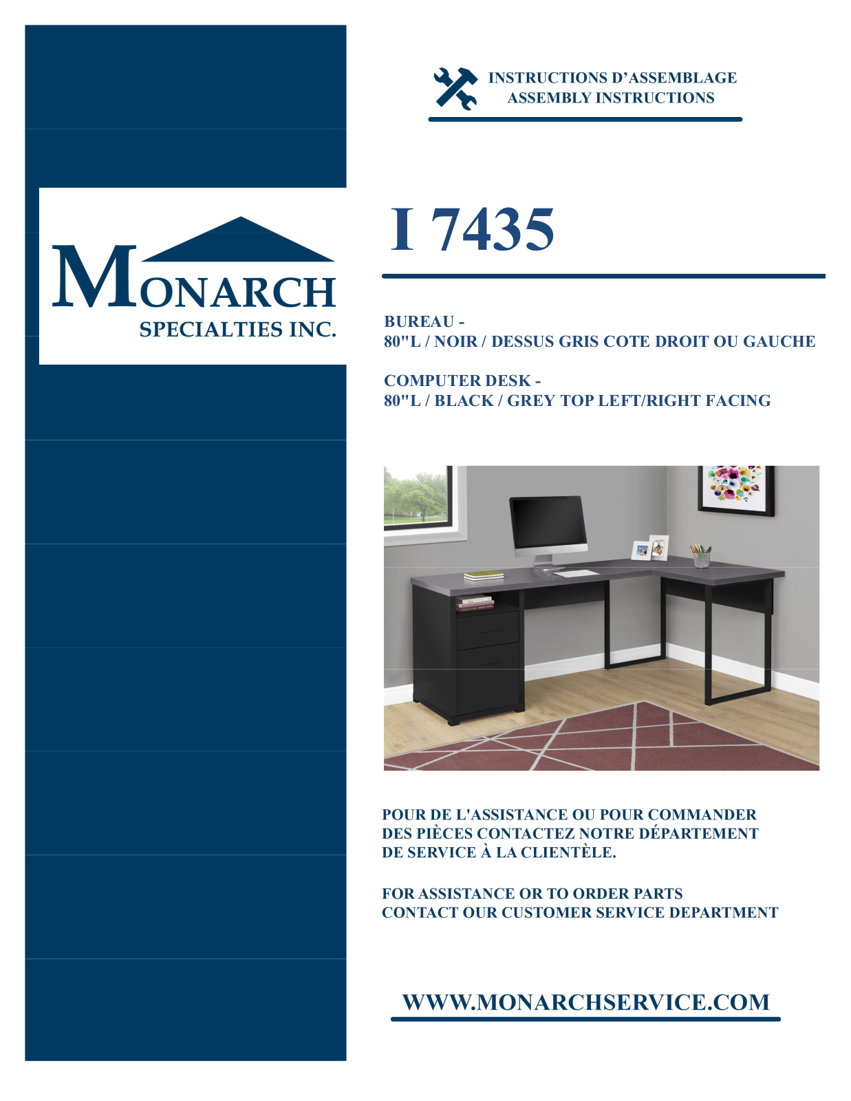 Monarch I7435 Assembly Guide - ManualMachine.com