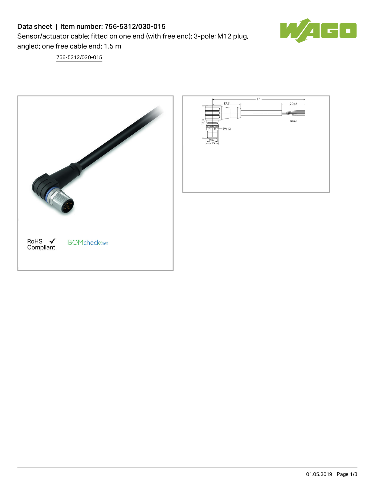 Wago 756-5312/030-015 Data Sheet