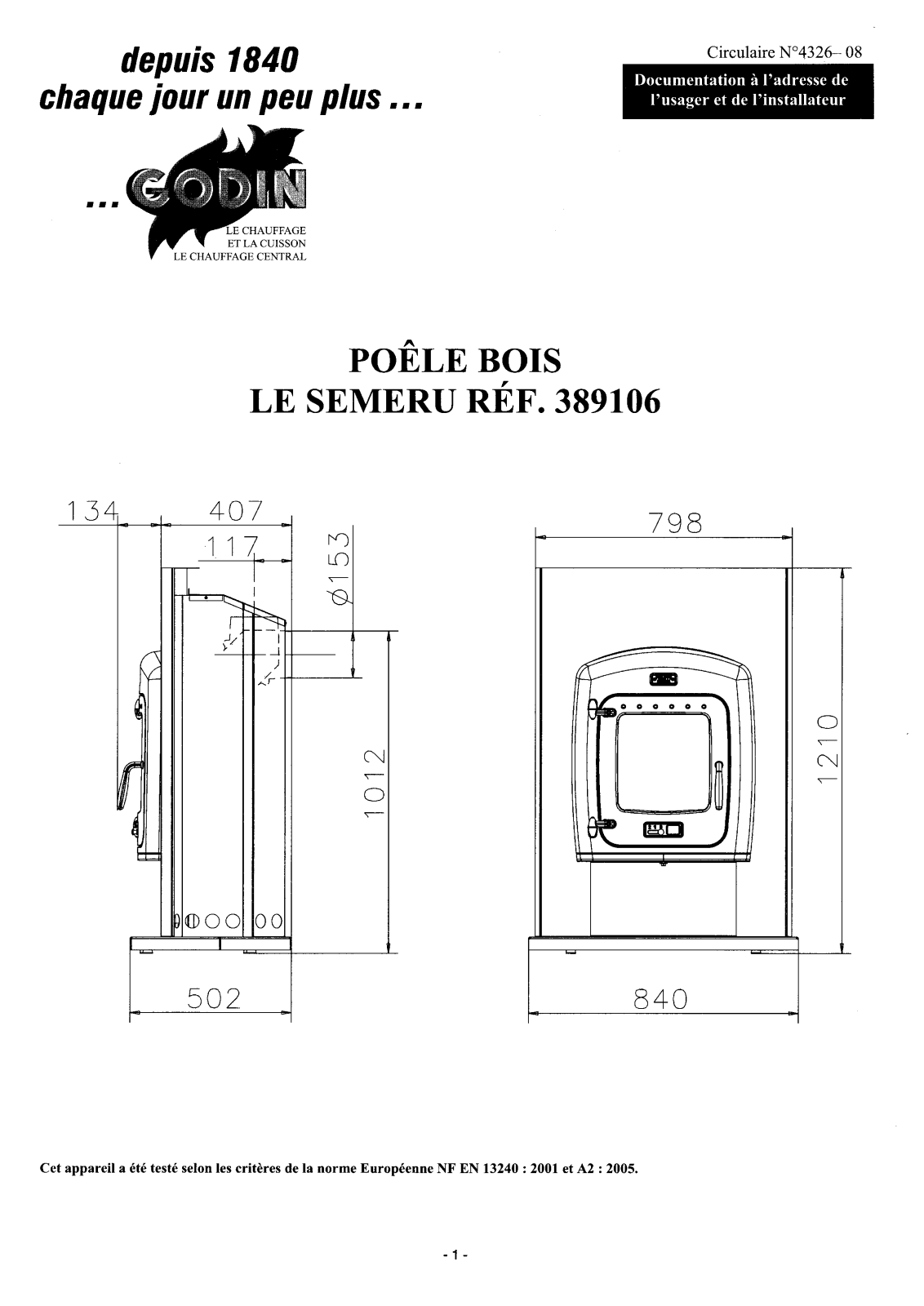 GODIN 389106 User Manual