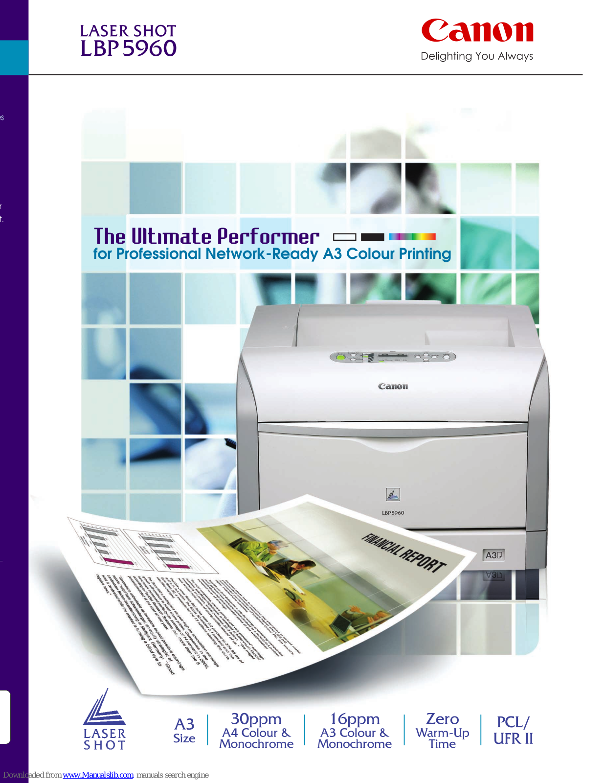 Canon imageRUNNER LBP5960, Laser Shot LBP5960 Brochure & Specs