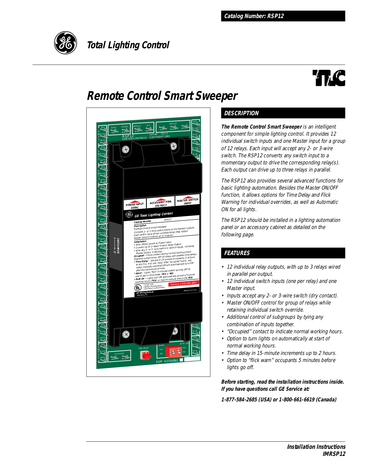 GE RPS12 User Manual