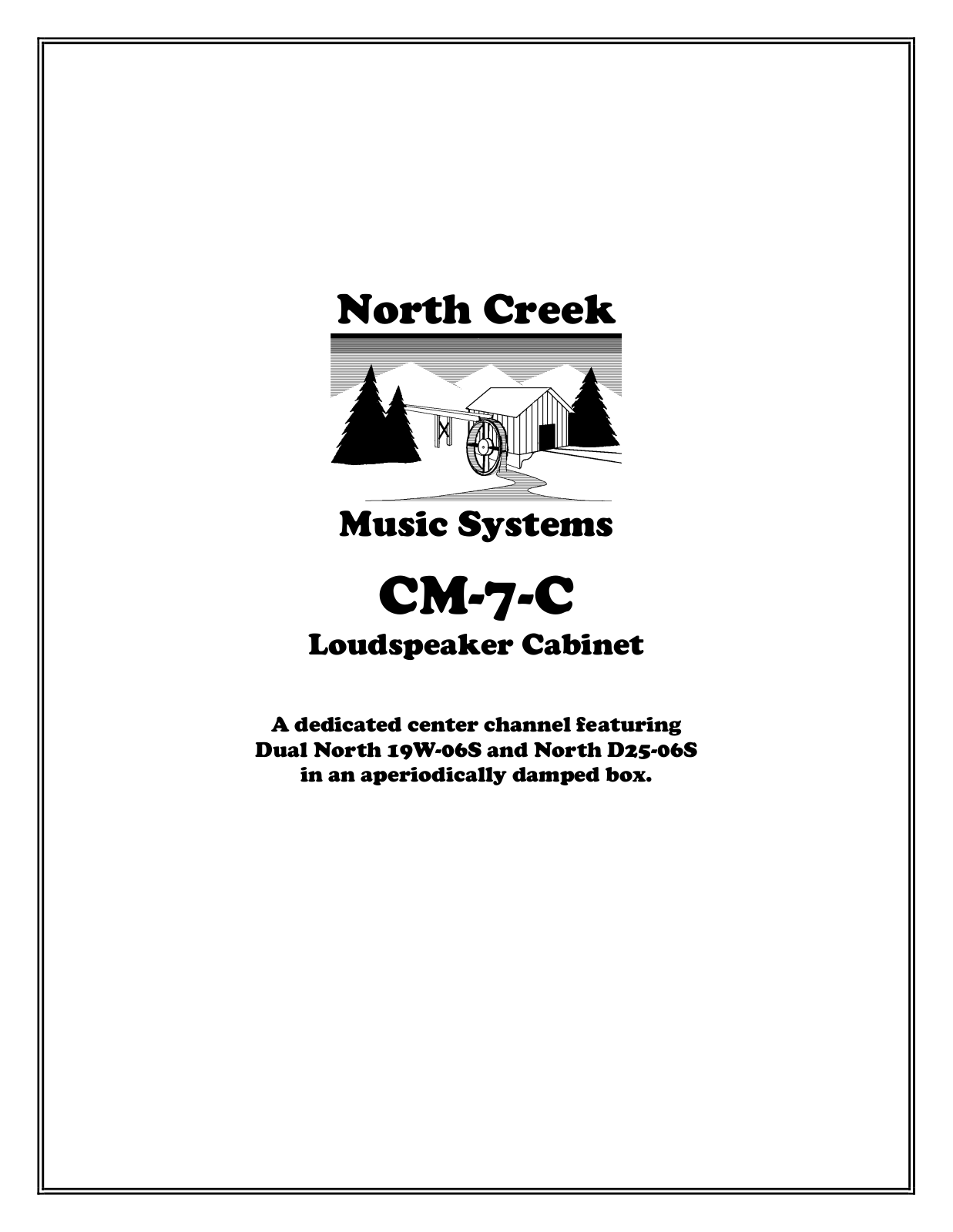 North Creek CM-7-C Owners manual