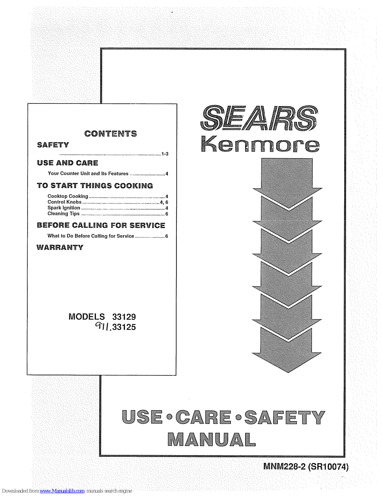 Kenmore 911.33125, 911.33129 Use, Care, Safety Manual - ManualMachine.com