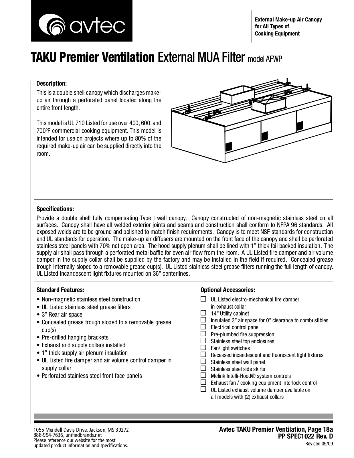 Avtec AFWP User Manual