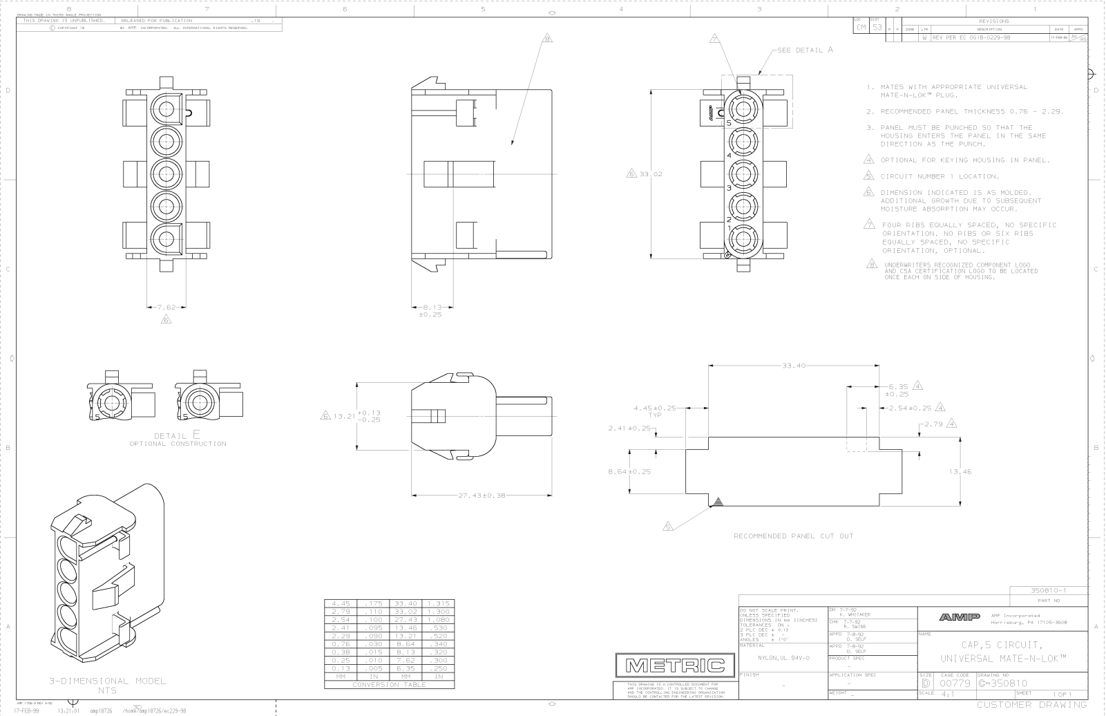 Datasheet 350810-1 Specification - ManualMachine.com