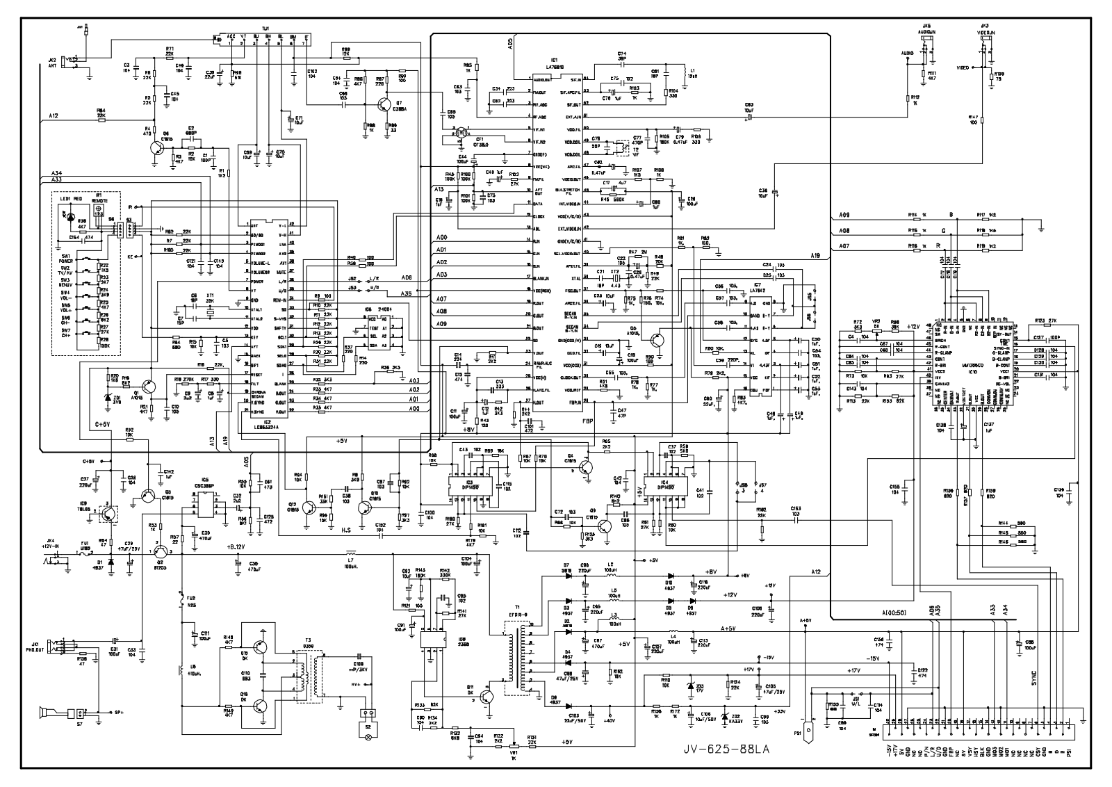 MIYOTA JV-625-88LA Schematic