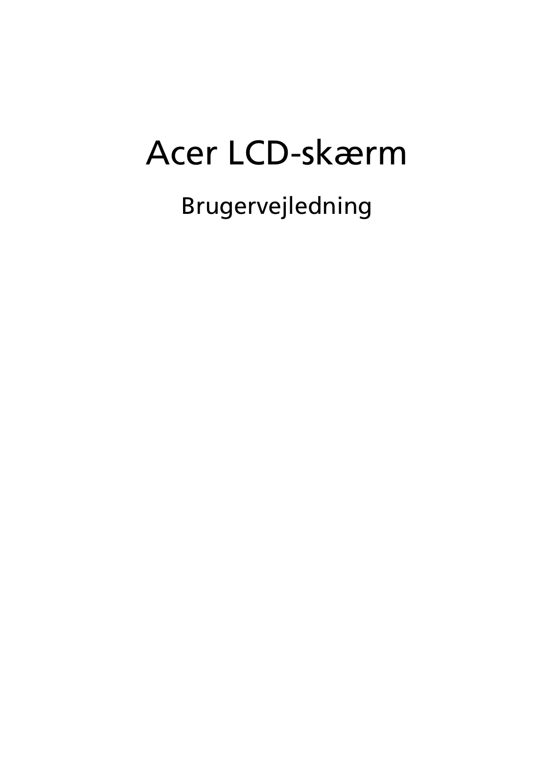 Acer Q276HL, Q226HQL, Q236HL User Manual