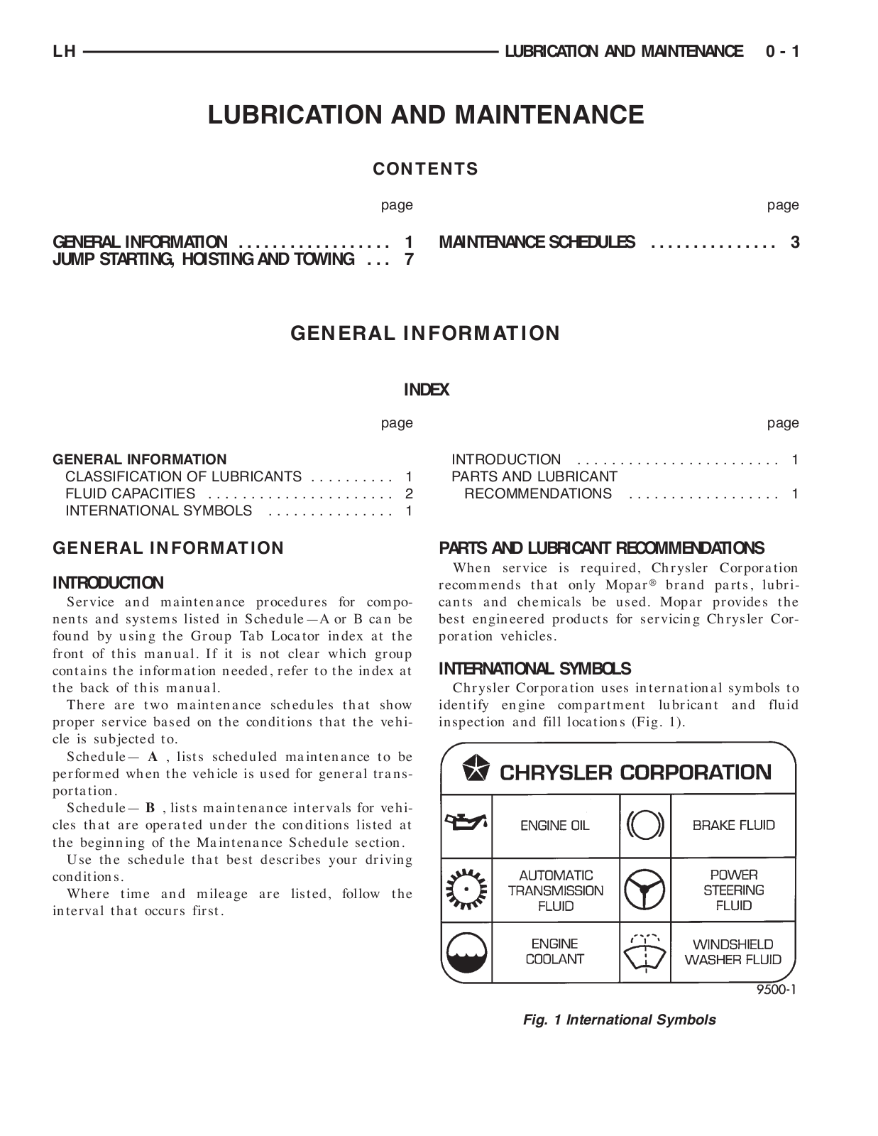 Chrysler Concorde 1997 User Manual