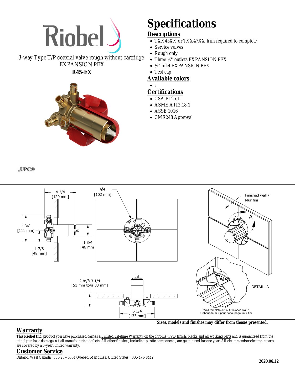 Riobel R45EX Specifications - ManualMachine.com