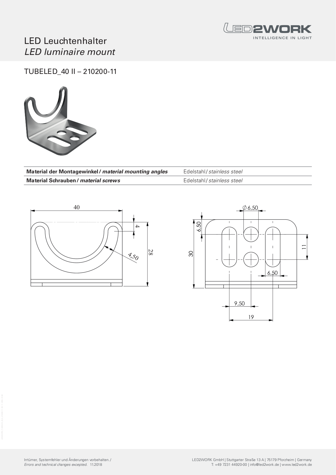 LED2WORK L2W 210200-11 Datasheet - ManualMachine.com