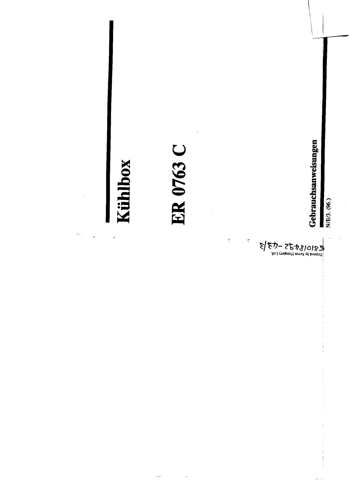 AEG ER0763C User Manual