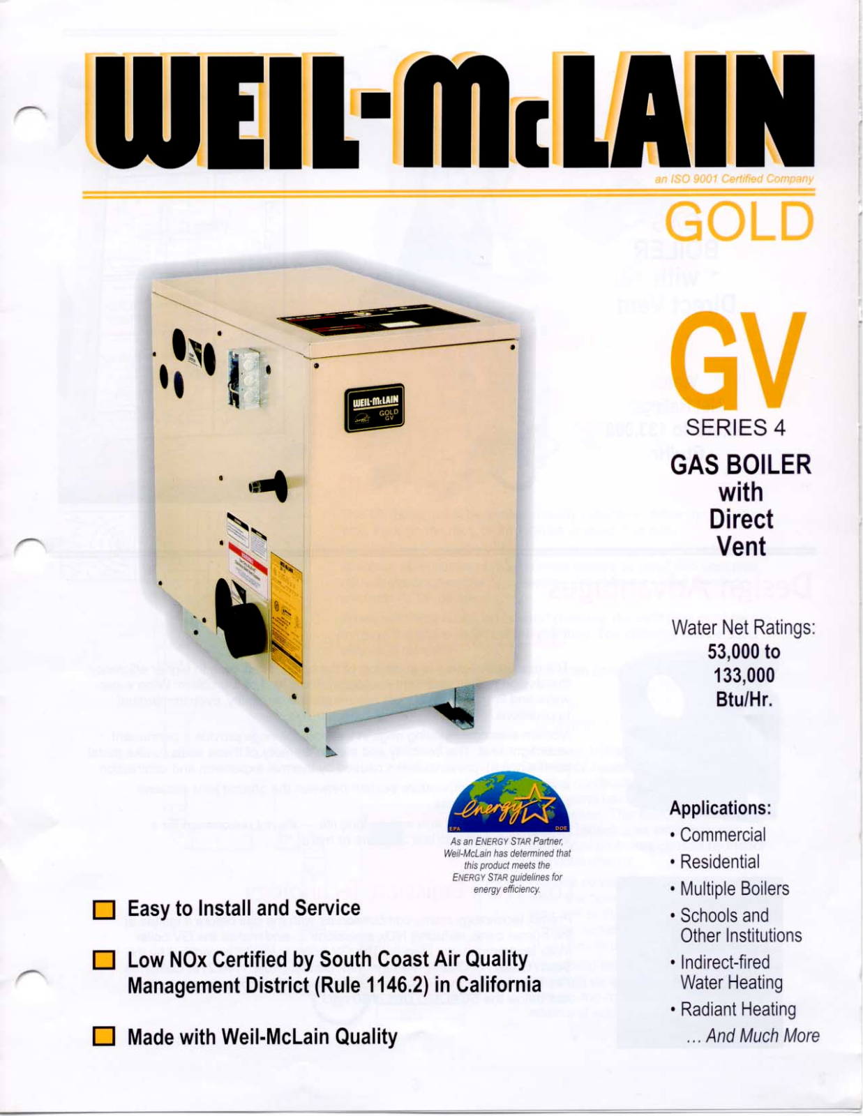 Weil-McLain Gas Boiler User Manual