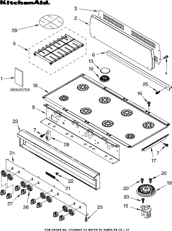 KitchenAid KGCP487JSS07 Parts List