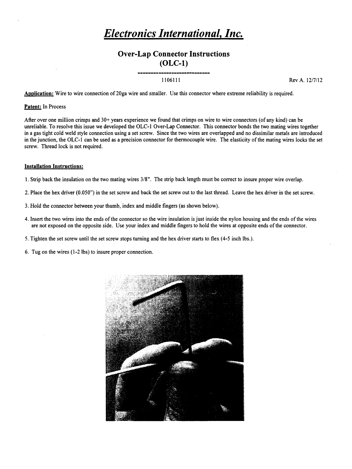 Electronics International OLC-1 Instructions - ManualMachine.com
