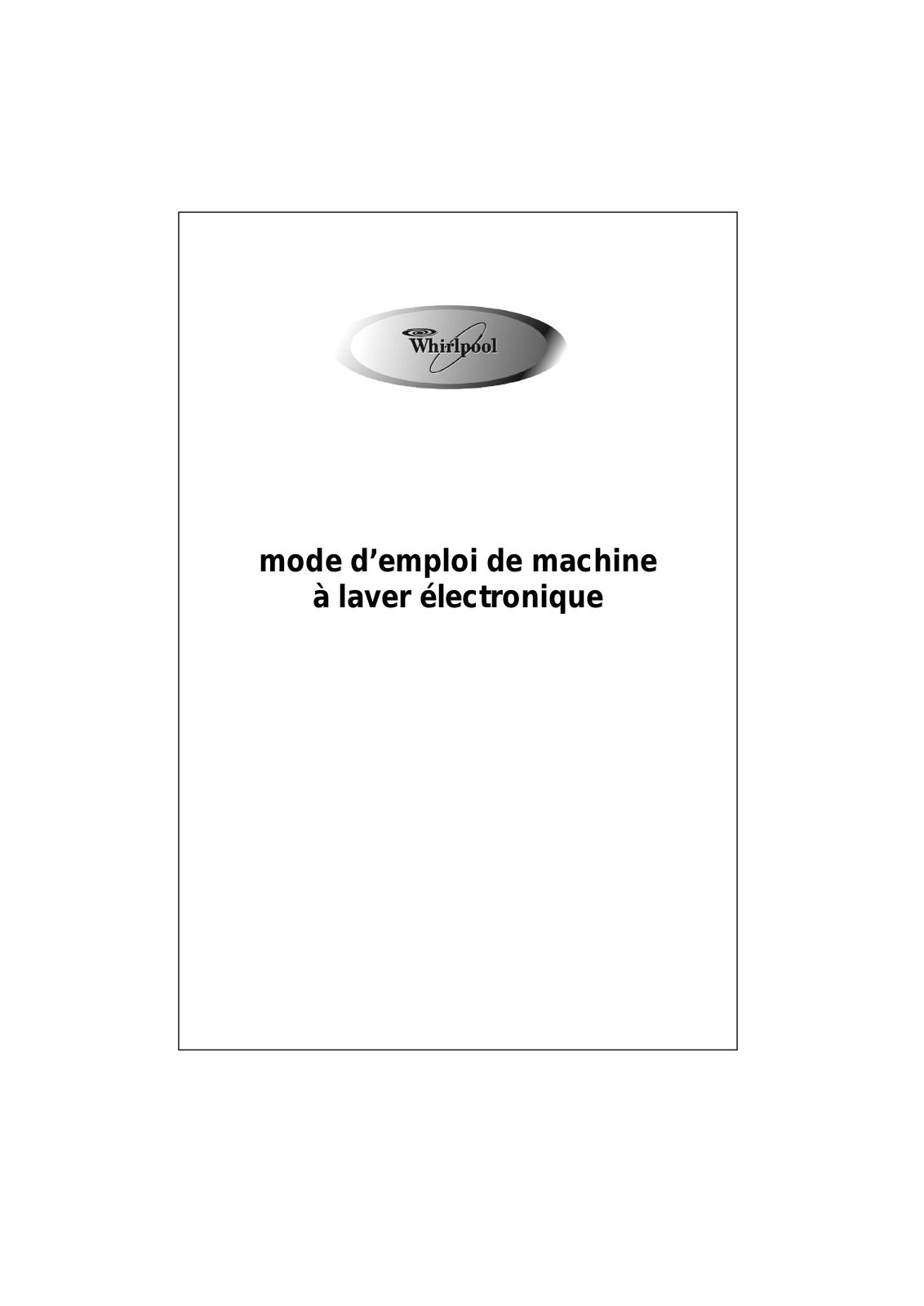 Whirlpool AWG 6101/M User Manual