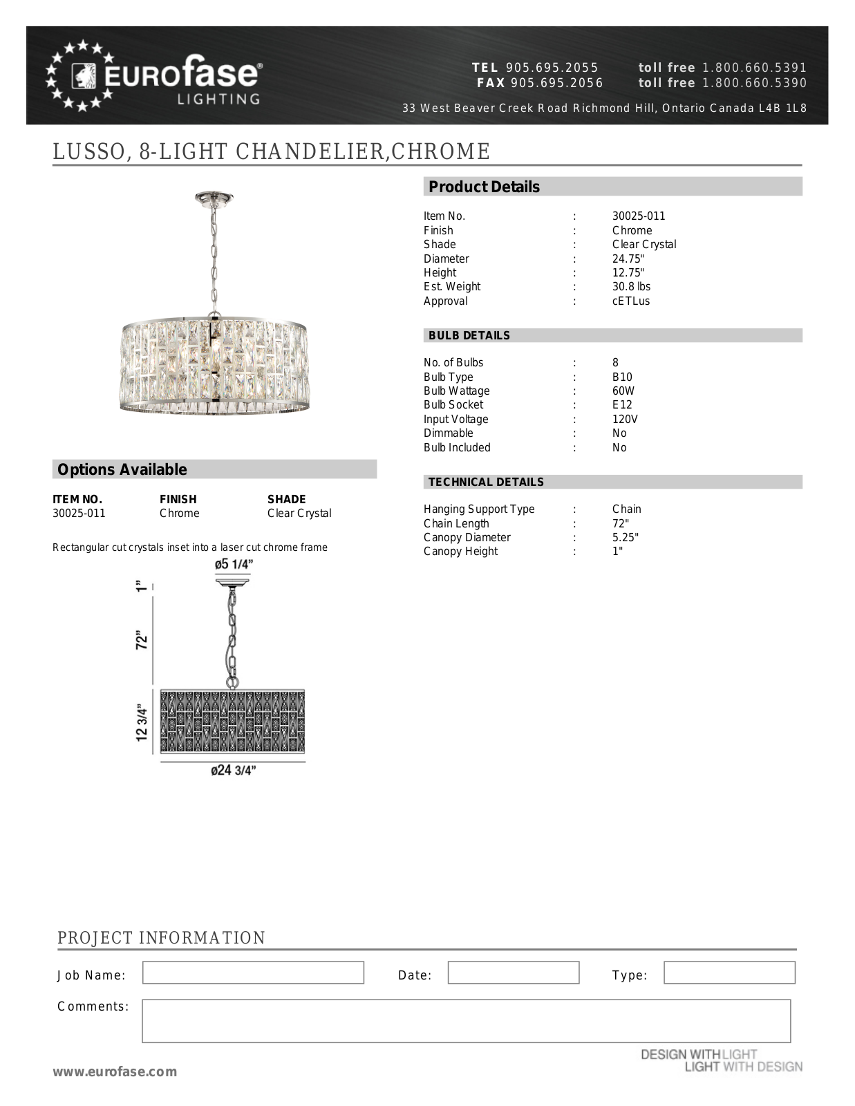 Eurofase XEO4145 Specifications - ManualMachine.com