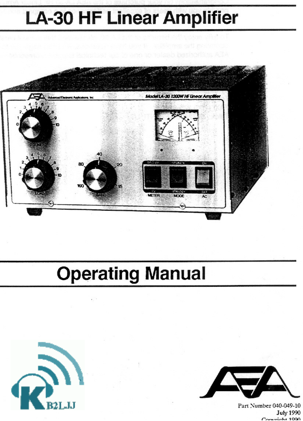 Aea LA30 User Manual