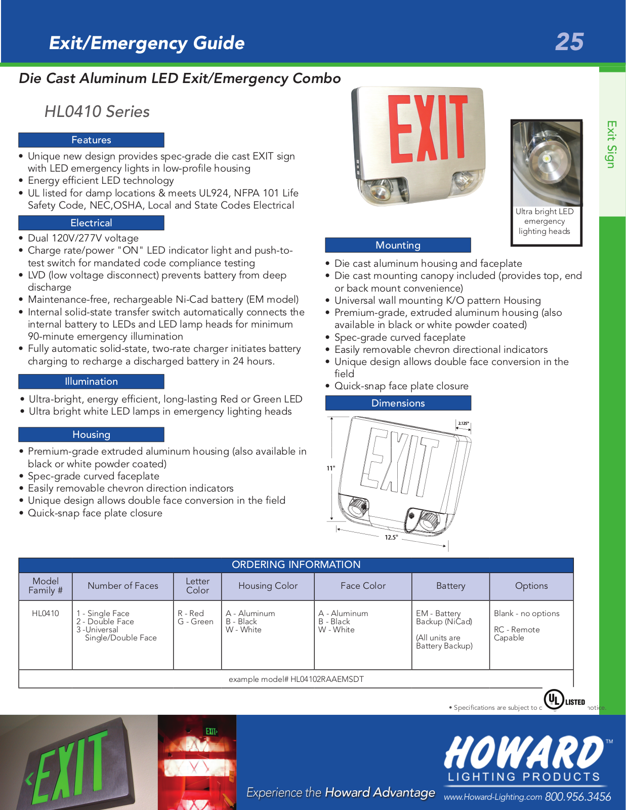 Howard Industries HL0410 Series Catalog Page