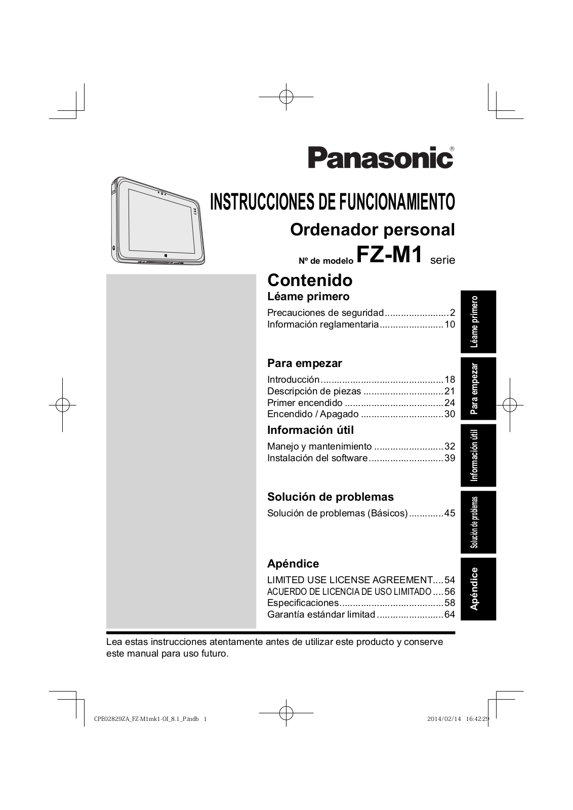 Panasonic FZ-M1 User Manual