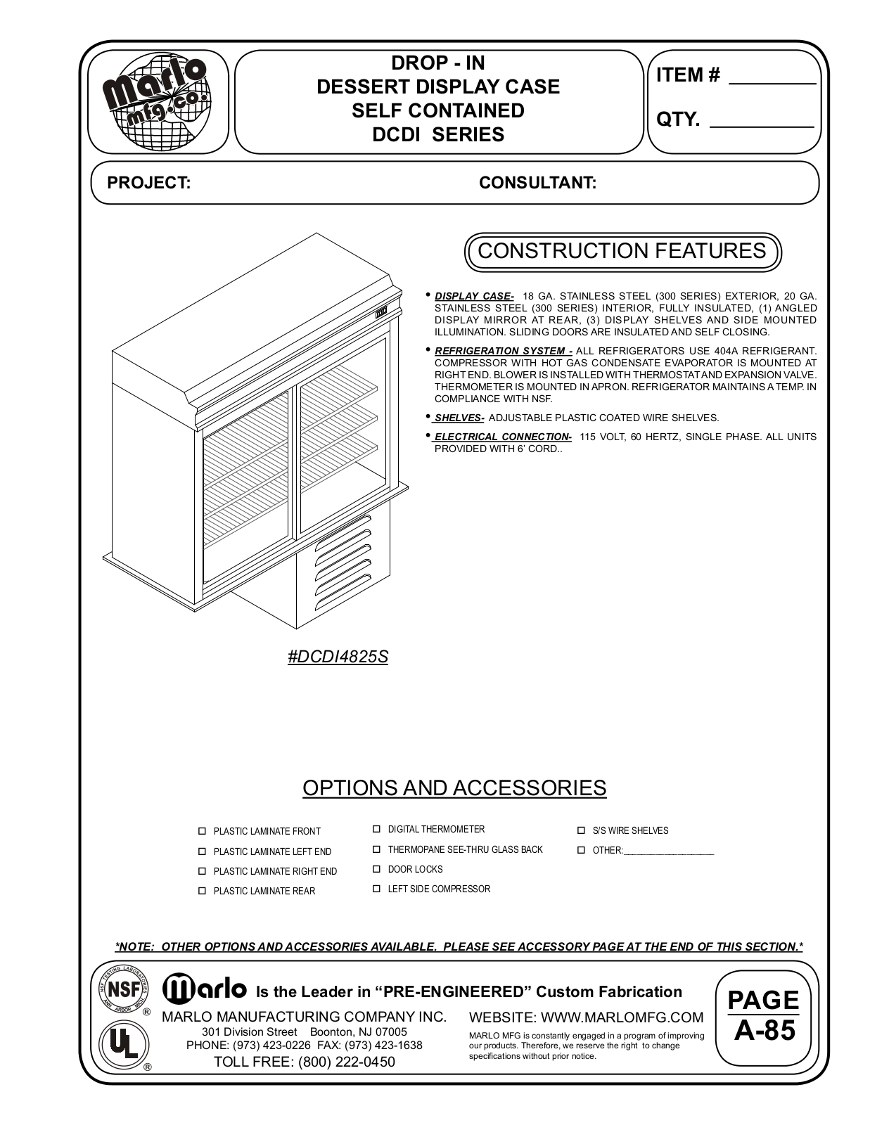 Marlo DCDI4825S User Manual