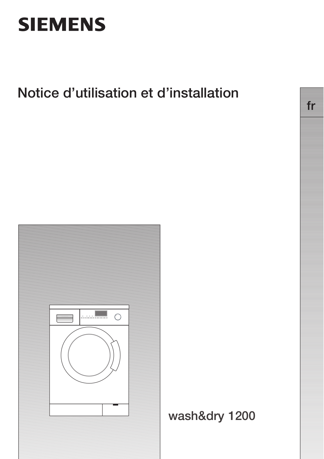 SIEMENS WD12D560 User Manual